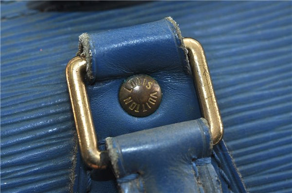 Authentic Louis Vuitton Epi Speedy 25 Hand Bag Blue M43015 LV 0167D