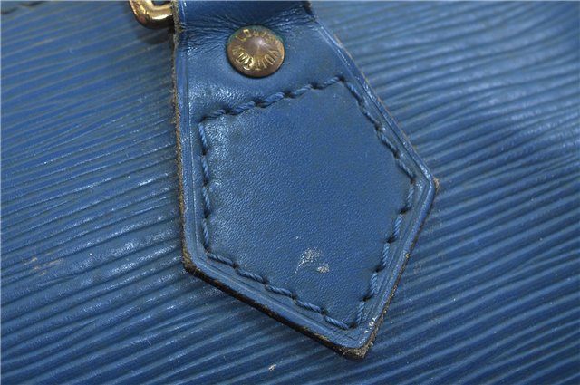 Authentic Louis Vuitton Epi Speedy 25 Hand Bag Blue M43015 LV 0167D
