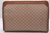 Authentic CELINE Macadam Blason Pattern Clutch Bag Purse PVC Leather Beige 0169D