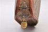 Authentic CELINE Macadam Blason Pattern Clutch Bag Purse PVC Leather Beige 0169D