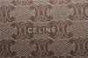 Authentic CELINE Macadam Blason Pattern Clutch Bag Purse PVC Leather Beige 0169D