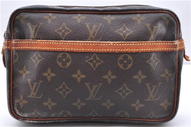 Authentic Louis Vuitton Monogram Compiegne 23 Clutch Hand Bag M51847 LV 0169E