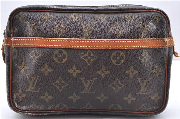 Authentic Louis Vuitton Monogram Compiegne 23 Clutch Hand Bag M51847 LV 0169E