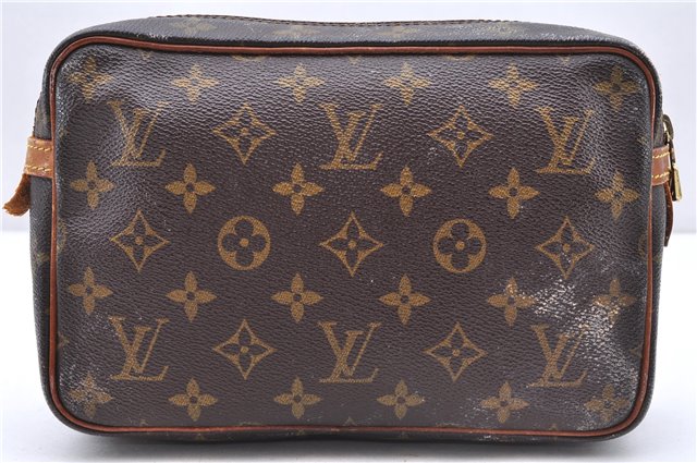 Authentic Louis Vuitton Monogram Compiegne 23 Clutch Hand Bag M51847 LV 0169E