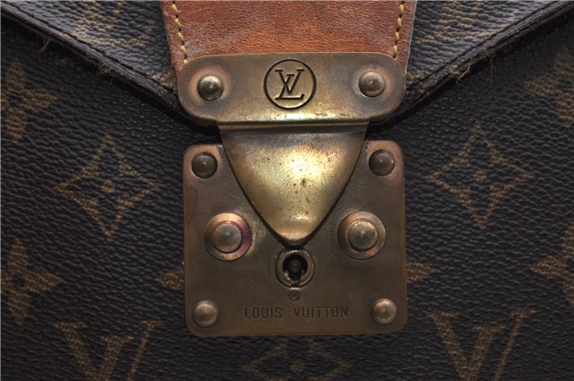 Auth Louis Vuitton Monogram Porte Documents Senateur Briefcase M53335 LV 0171D