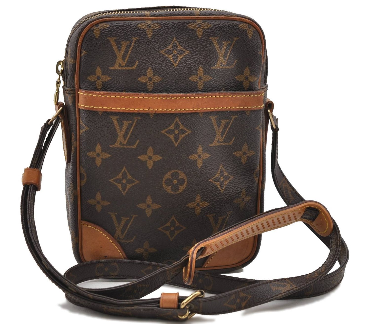 Authentic Louis Vuitton Monogram Danube Shoulder Cross Body Bag M45266 LV 0174D