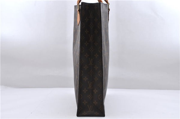 Authentic Louis Vuitton Monogram Sac Plat Hand Bag M51140 LV 0176D