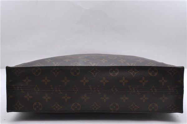 Authentic Louis Vuitton Monogram Sac Plat Hand Bag M51140 LV 0176D