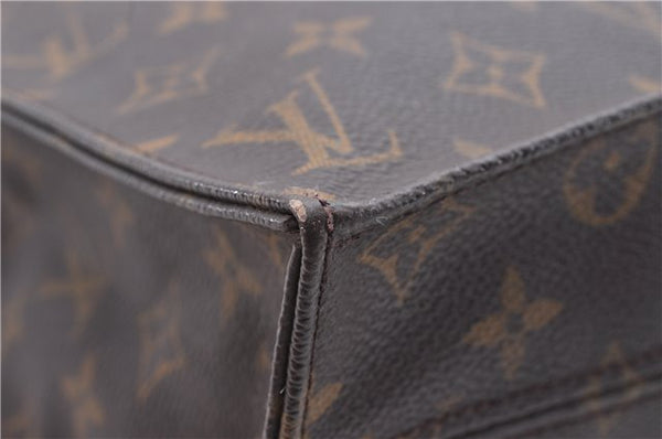 Authentic Louis Vuitton Monogram Sac Plat Hand Bag M51140 LV 0176D