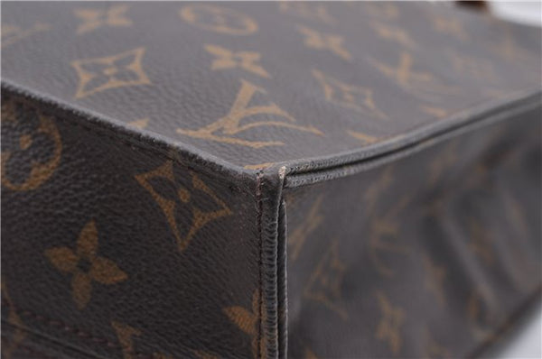 Authentic Louis Vuitton Monogram Sac Plat Hand Bag M51140 LV 0176D