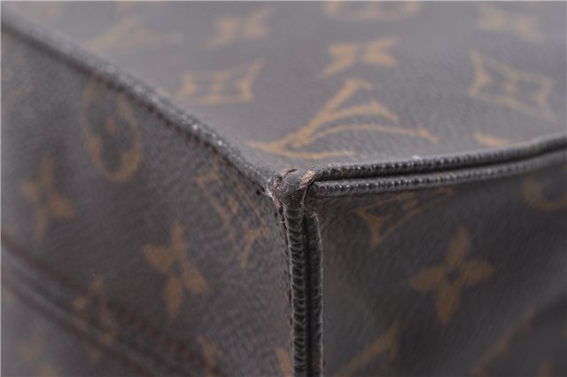 Authentic Louis Vuitton Monogram Sac Plat Hand Bag M51140 LV 0176D