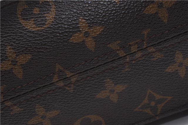 Authentic Louis Vuitton Monogram Sac Plat Hand Bag M51140 LV 0176D