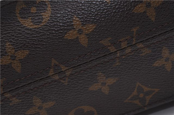 Authentic Louis Vuitton Monogram Sac Plat Hand Bag M51140 LV 0176D