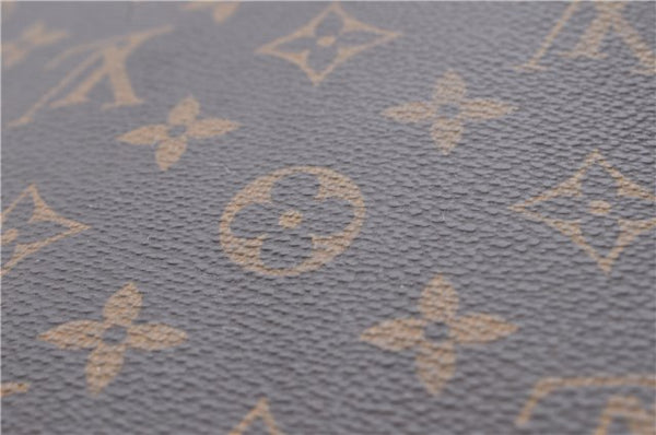 Authentic Louis Vuitton Monogram Sac Plat Hand Bag M51140 LV 0176D