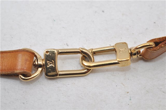 Authentic Louis Vuitton Leather Shoulder Strap Beige 47.2