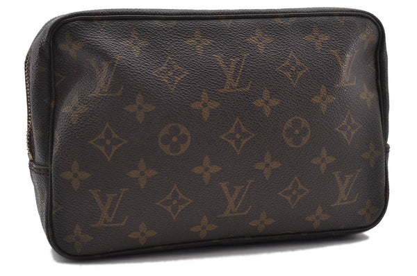 Auth Louis Vuitton Monogram Trousse Toilette 23 Clutch Hand Bag M47524 LV 0177D