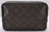 Auth Louis Vuitton Monogram Trousse Toilette 23 Clutch Hand Bag M47524 LV 0177D