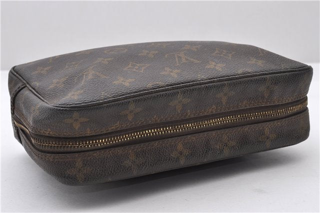 Auth Louis Vuitton Monogram Trousse Toilette 23 Clutch Hand Bag M47524 LV 0177D