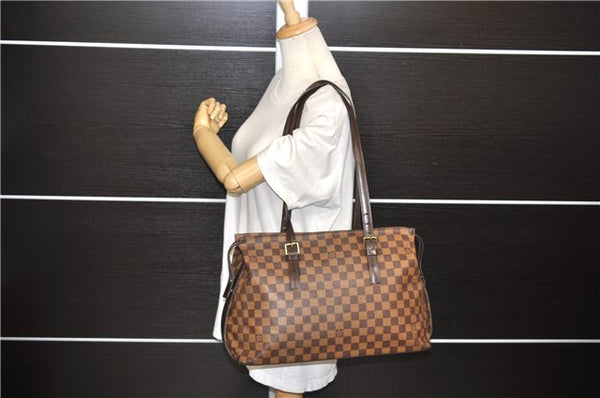 Authentic Louis Vuitton Damier Chelsea Shoulder Tote Bag N51119 LV 0177E