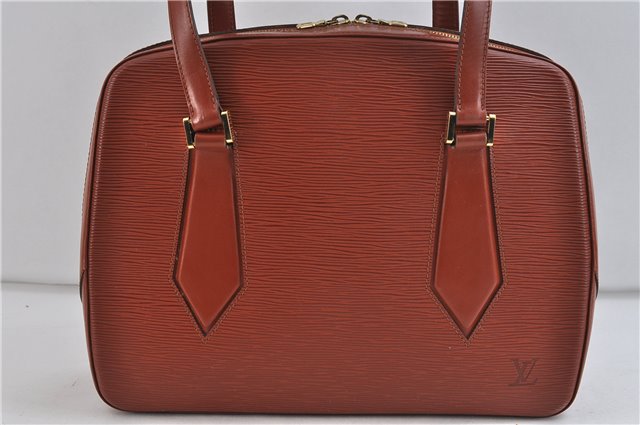 Authentic Louis Vuitton Epi Voltaire Shoulder Tote Bag Brown M52438 LV 0178D