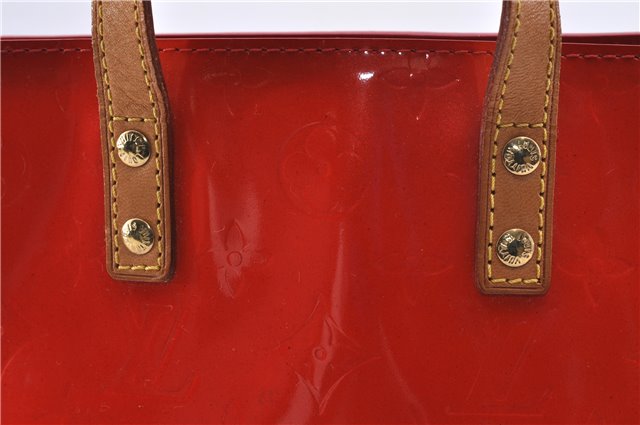 Authentic Louis Vuitton Vernis Reade PM Hand Bag Red M91088 LV 0180D