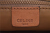 Authentic CELINE Macadam Blason Shoulder Cross Body Bag PVC Leather Brown 0181D