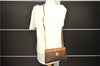 Authentic CELINE Macadam Blason Shoulder Cross Body Bag PVC Leather Brown 0181D