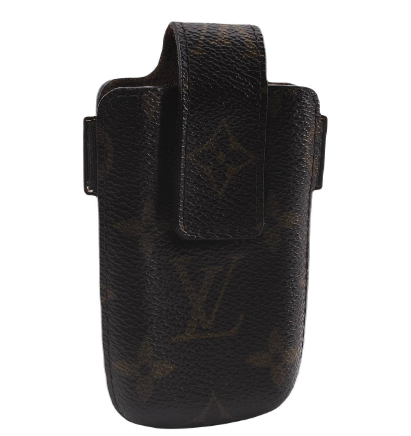 Authentic LOUIS VUITTON Monogram Etui TelePhone International M63064 LV 0185B