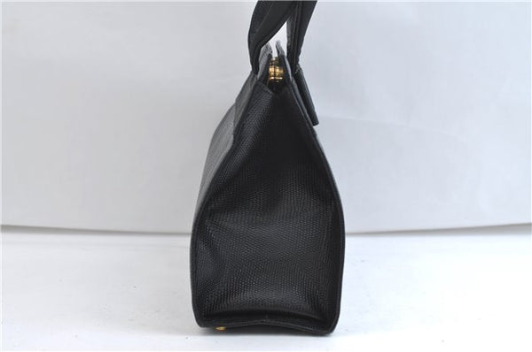 Authentic Salvatore Ferragamo Vara Ribbon Leather 2Way Hand Bag Black SF 0186F