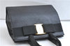 Authentic Salvatore Ferragamo Vara Ribbon Leather 2Way Hand Bag Black SF 0186F