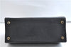 Authentic Salvatore Ferragamo Vara Ribbon Leather 2Way Hand Bag Black SF 0186F