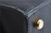 Authentic Salvatore Ferragamo Vara Ribbon Leather 2Way Hand Bag Black SF 0186F