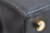 Authentic Salvatore Ferragamo Vara Ribbon Leather 2Way Hand Bag Black SF 0186F