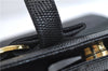 Authentic Salvatore Ferragamo Vara Ribbon Leather 2Way Hand Bag Black SF 0186F