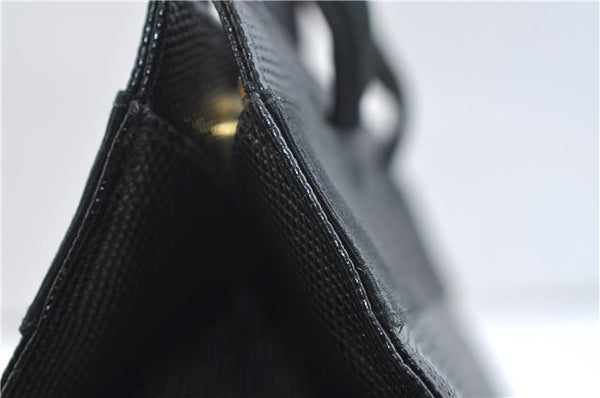Authentic Salvatore Ferragamo Vara Ribbon Leather 2Way Hand Bag Black SF 0186F