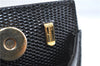 Authentic Salvatore Ferragamo Vara Ribbon Leather 2Way Hand Bag Black SF 0186F