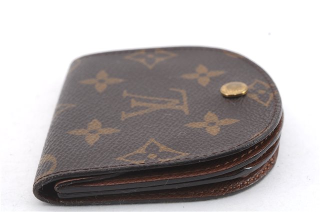 Authentic Louis Vuitton Monogram Porte Monnaie Gousset Coin Case M61970 LV 0191D