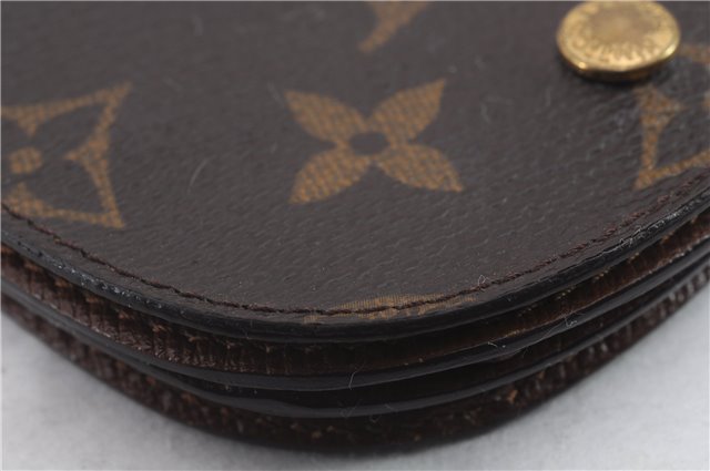 Authentic Louis Vuitton Monogram Porte Monnaie Gousset Coin Case M61970 LV 0191D