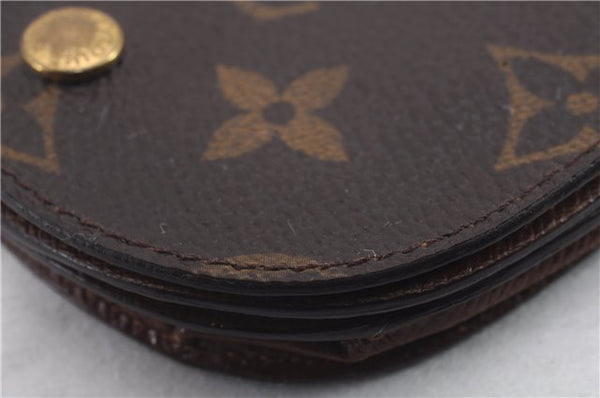 Authentic Louis Vuitton Monogram Porte Monnaie Gousset Coin Case M61970 LV 0191D