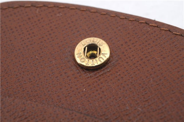 Authentic Louis Vuitton Monogram Porte Monnaie Gousset Coin Case M61970 LV 0191D