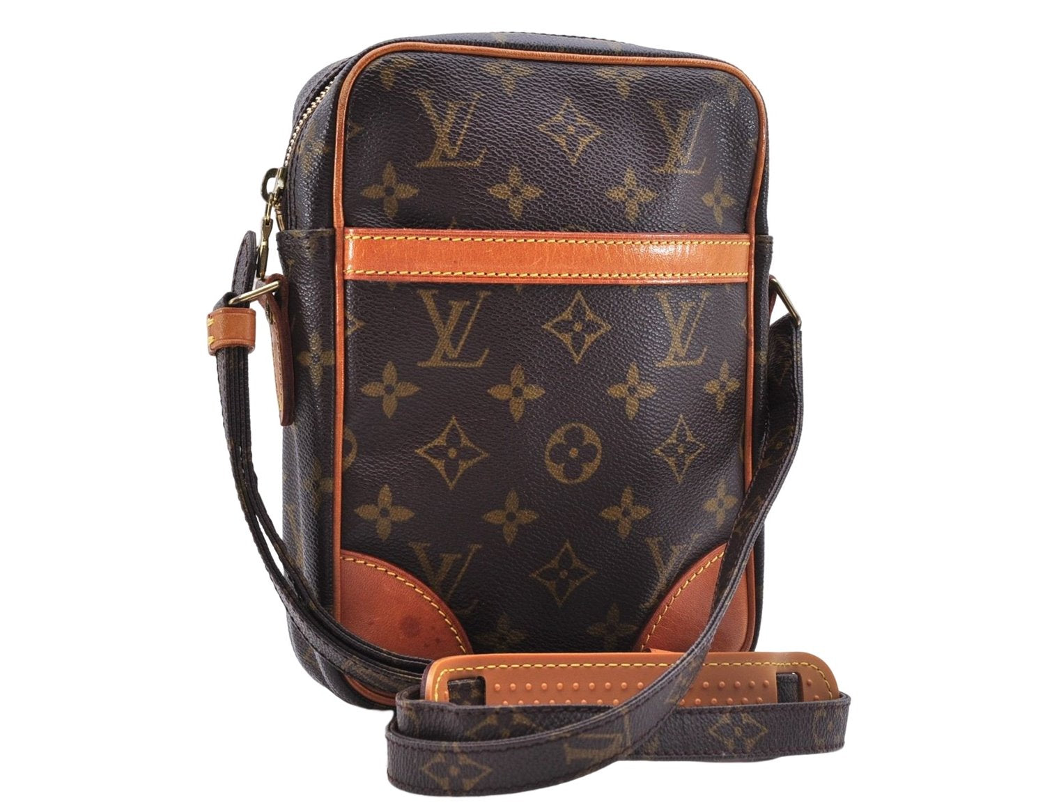 Authentic Louis Vuitton Monogram Danube Shoulder Cross Body Bag M45266 LV 0193E