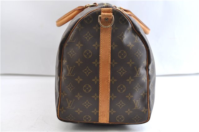 Authentic Louis Vuitton Monogram Keepall Bandouliere 50 M41416 Boston Bag 0193F