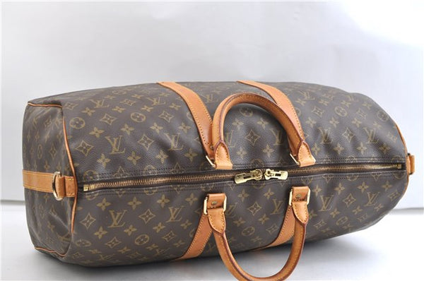 Authentic Louis Vuitton Monogram Keepall Bandouliere 50 M41416 Boston Bag 0193F