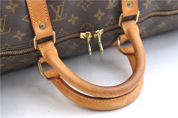 Authentic Louis Vuitton Monogram Keepall Bandouliere 50 M41416 Boston Bag 0193F