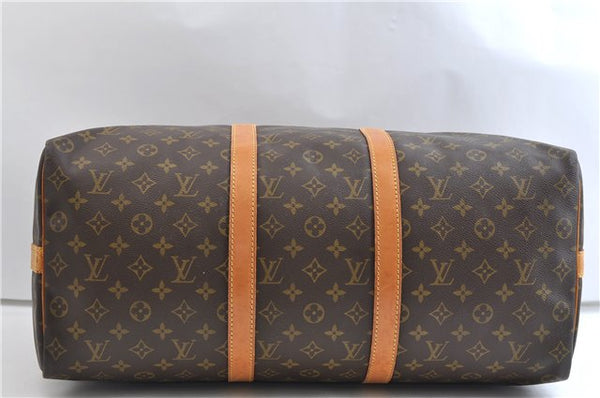 Authentic Louis Vuitton Monogram Keepall Bandouliere 50 M41416 Boston Bag 0193F