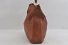 Authentic GUCCI Vintage Bamboo 2Way Shoulder Hand Bag Leather Brown Junk 0194I