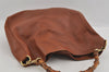 Authentic GUCCI Vintage Bamboo 2Way Shoulder Hand Bag Leather Brown Junk 0194I