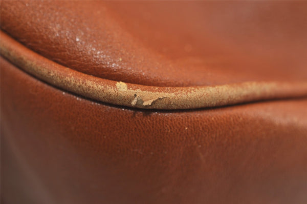 Authentic GUCCI Vintage Bamboo 2Way Shoulder Hand Bag Leather Brown Junk 0194I