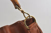 Authentic GUCCI Vintage Bamboo 2Way Shoulder Hand Bag Leather Brown Junk 0194I