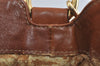 Authentic GUCCI Vintage Bamboo 2Way Shoulder Hand Bag Leather Brown Junk 0194I